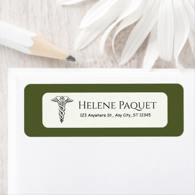 Doctor Green Cute Personal Address Label (Insitu)