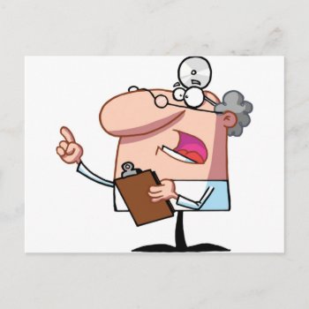 Doctor Holding A  Clipboard Postcard by esoticastore at Zazzle