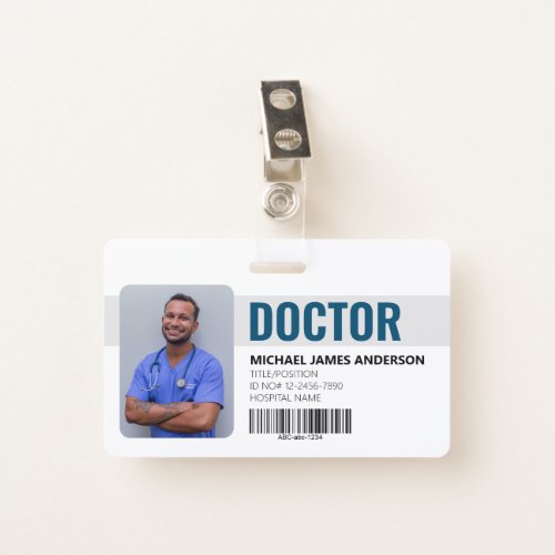 Doctor Hospital Blue ID Badge