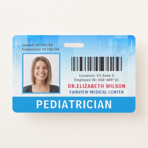 Doctor Hospital Medical Employee Photo ID Badge