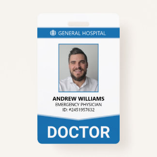 Doctor Hospital Medical Staff ID Badge