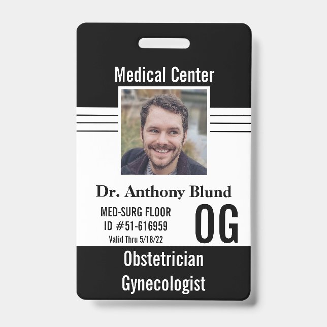 Doctor ID Simple and Elegant Badge (Front)