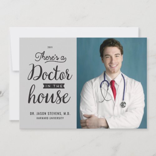 Doctor in House Medical Graduation Invitation