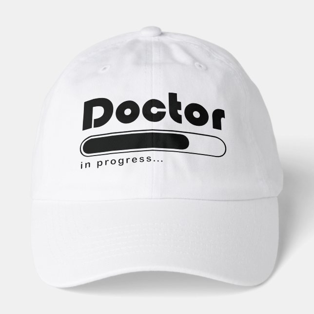 Doctor In Progress Funny Med School Loading Bar Hat (Front)