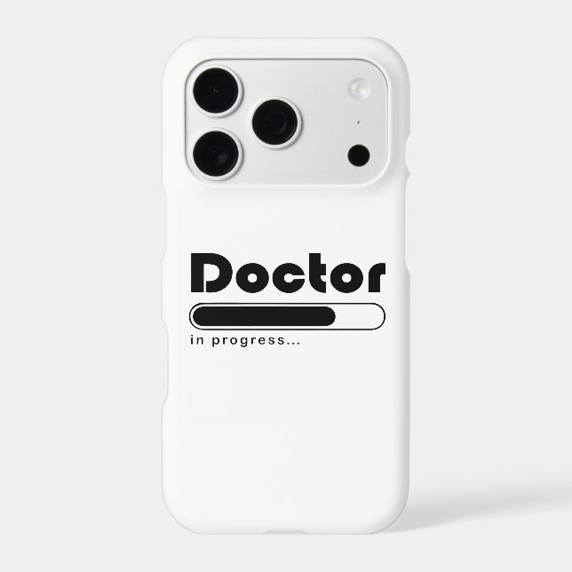 Doctor In Progress Funny Med School Loading Bar iPhone Case (Back)
