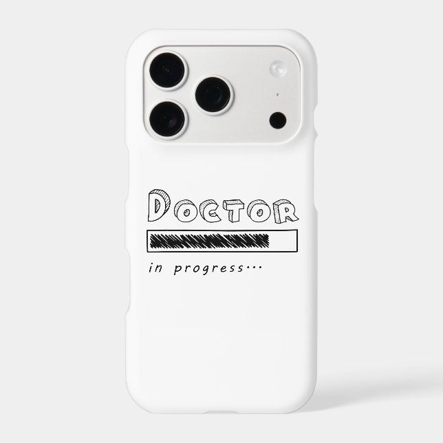 Doctor In Progress Funny Med Student Loading Bar Iphone Case (Back)