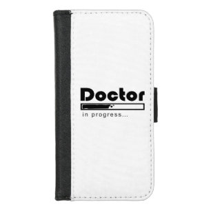Doctor in Progress Loading Bar Funny Med Student iPhone 8/7 Wallet Case