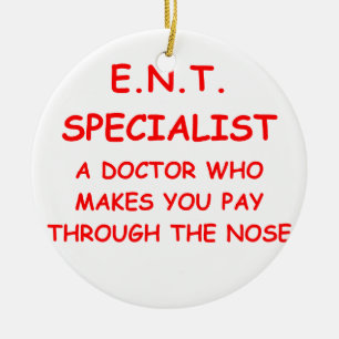 doctor joke ceramic ornament