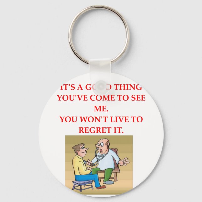 doctor joke keychain (Front)
