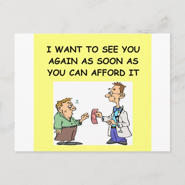 DOCTOR joke Postcard (Front)