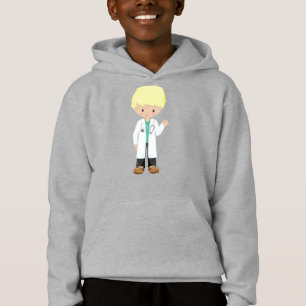 Doctor, Lab Coat, Medicine, Cute Boy, Blond Hair Hoodie