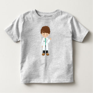 Doctor, Lab Coat, Medicine, Cute Boy, Brown Hair Toddler T-shirt
