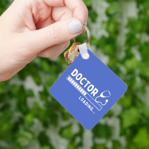 Doctor Loading Bar Funny Medical Doctor Photo Keychain