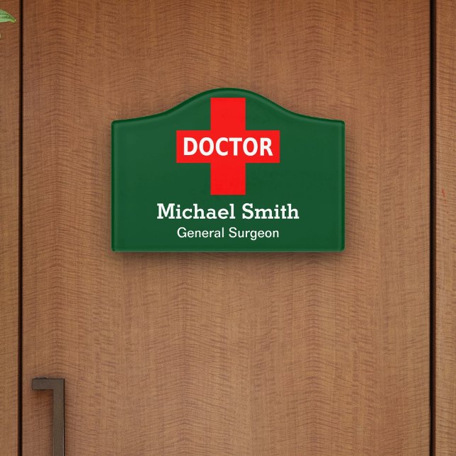 Doctor Logo Personalized Name Door Sign (Creator Uploaded)