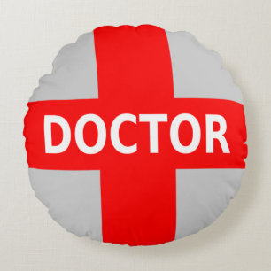 Doctor Logo Round Pillow