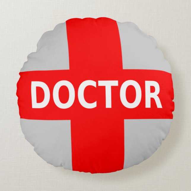 Doctor Logo Round Pillow (Front)