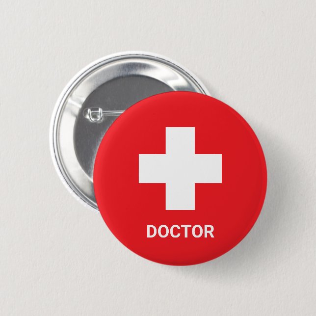 Doctor MEDIC & First Aid, Cross, Ambulance,  Button (Front & Back)