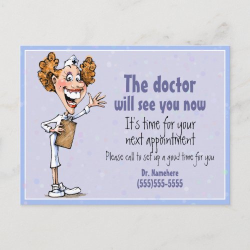DoctorMedical appointment reminder card