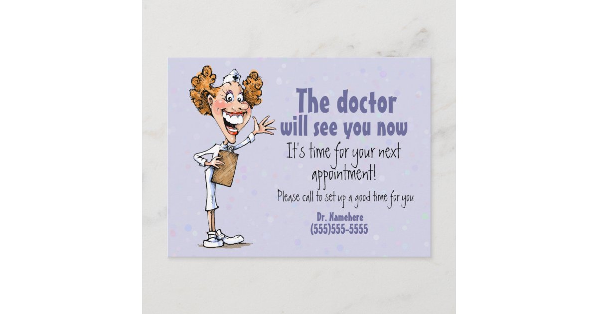 Doctor/Medical appointment reminder card Zazzle