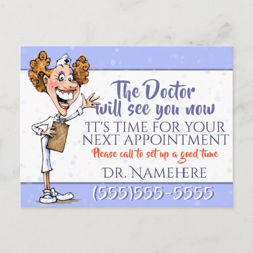 Doctor Medical Appointment Reminder Customizable Postcard