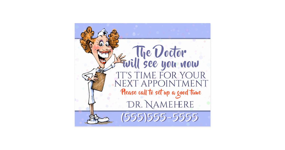 Doctor Medical Appointment Reminder Customizable Postcard
