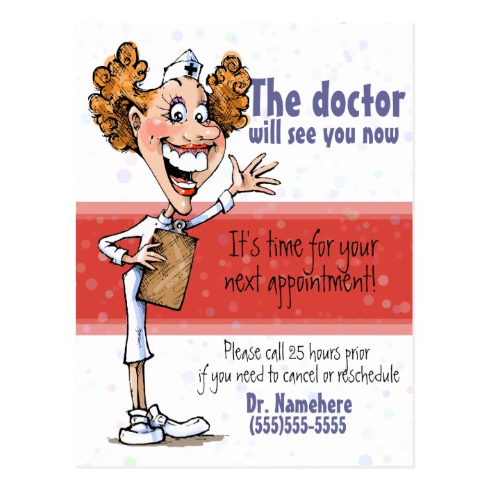 Doctor/Medical appointment reminder postcard