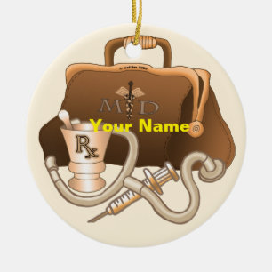 Doctor Medical Bag Ceramic Ornament