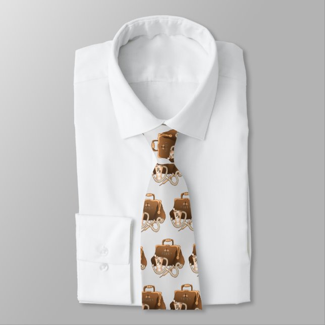 Doctor Medical Bag Neck Tie (Tied)