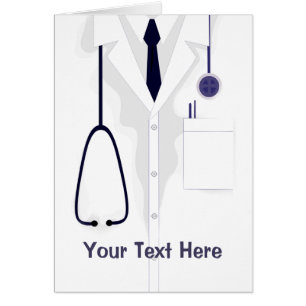 Doctor Medical Coat Male White Custom Cards