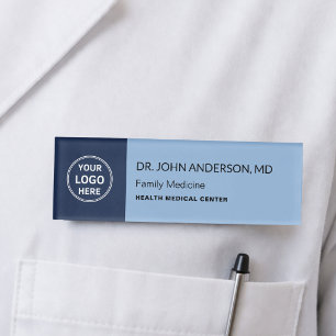 Doctor Medical Healthcare Clinic Blue Name Tag
