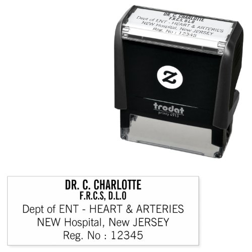 Doctor Medical Healthcare Professional Personalize Self-inking Stamp