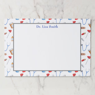 Doctor medical instrumental patterned office paper pad