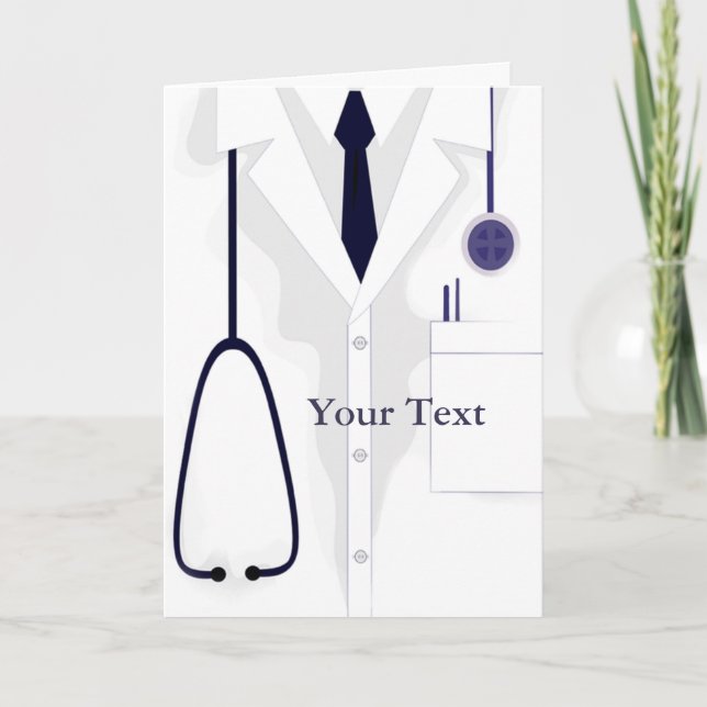 Doctor Medical Lab Coat Jacket Greeting Card (Front)