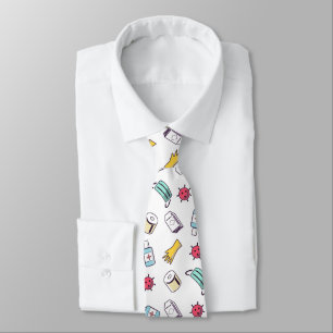 DOCTOR MEDICAL PATTERN NECK TIE