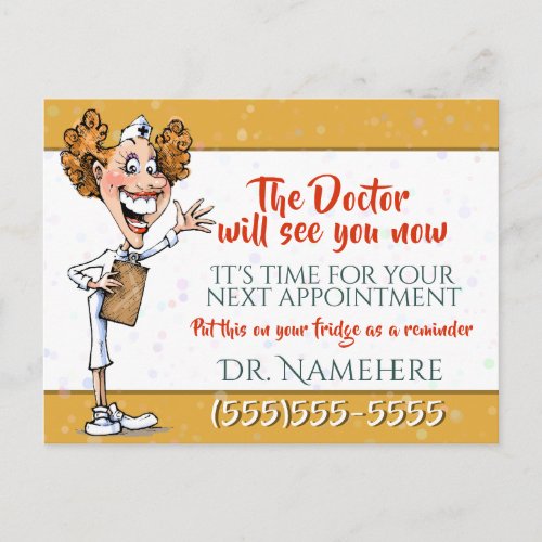 Doctor Medical Reminder Customizable Card gold