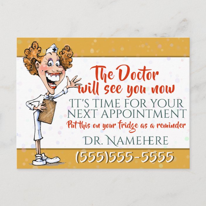 Doctor Medical Reminder Customizable Card gold