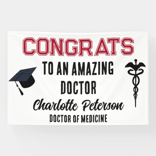 Doctor Medical School Congrats Graduation Banner