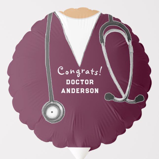 Doctor Medical School Grad Balloon (Front)