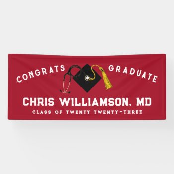 Doctor Medical School Graduation Banner by partygames at Zazzle
