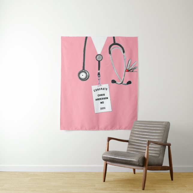 Doctor Medical School Graduation Banner Tapestry (In Situ)