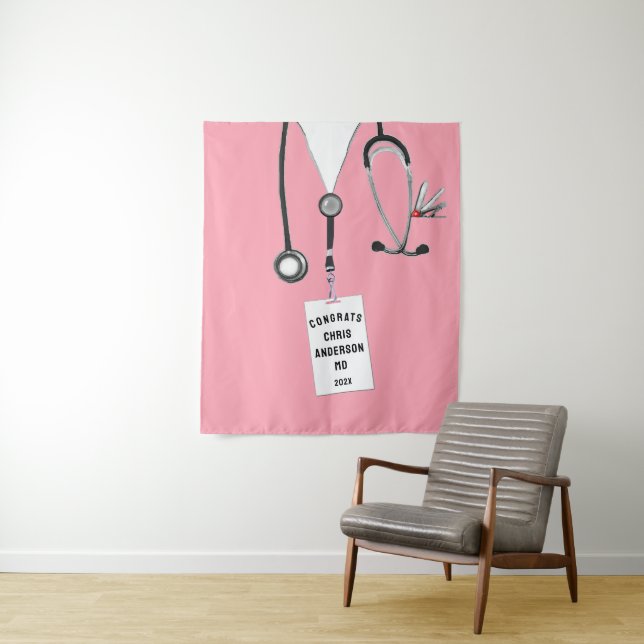 Doctor Medical School Graduation Banner Tapestry (In Situ)