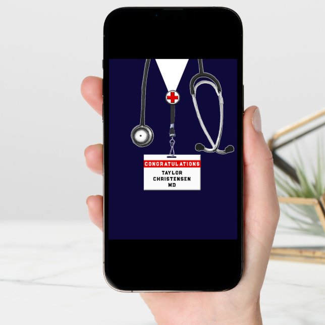 Doctor Medical School Graduation Card (Front Digital)