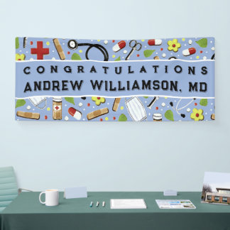 Doctor Medical School Graduation Congrats Banner