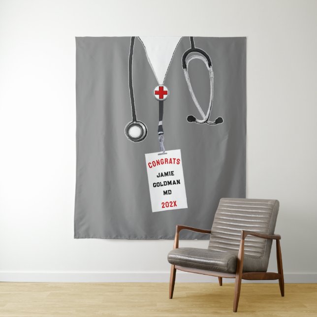 Doctor Medical School Graduation Congrats Tapestry (In Situ)