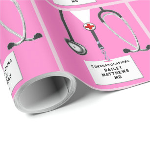 Doctor Medical School Graduation Gift Wrapping Paper