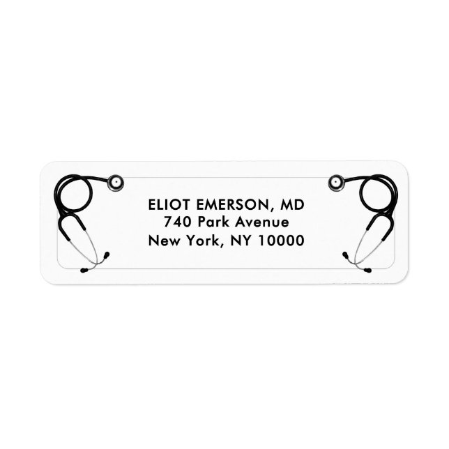Doctor Medical School Graduation Label (Front)