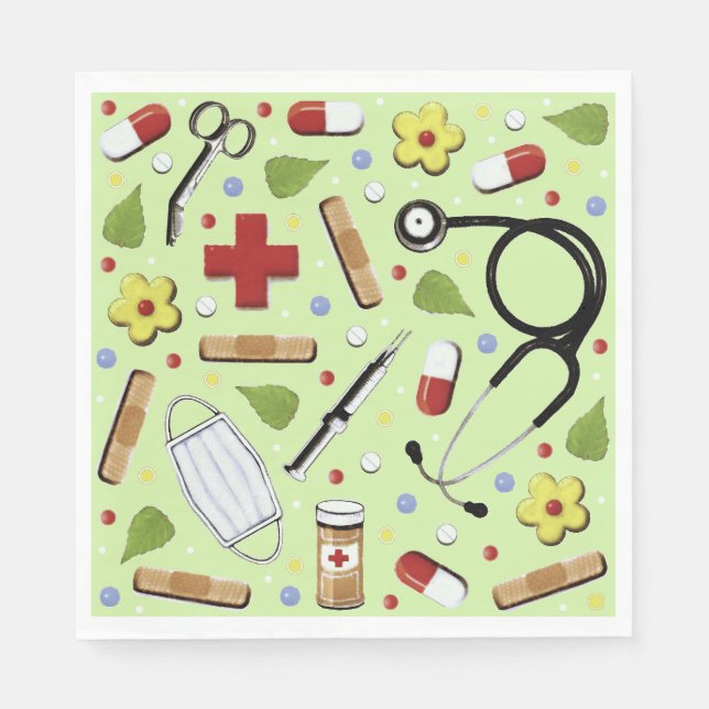 Doctor Medical School Graduation Napkins (Front)