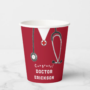 Doctor Medical School Graduation Paper Cups
