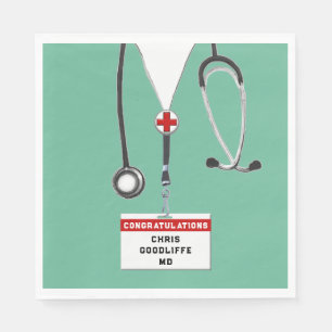 Doctor Medical School Graduation Party Napki Napkins
