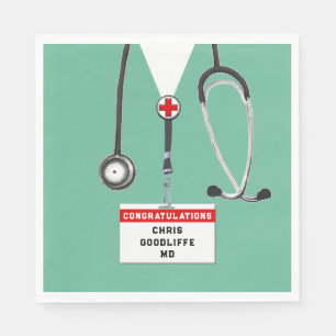 Doctor Medical School Graduation Party Napki Napkins